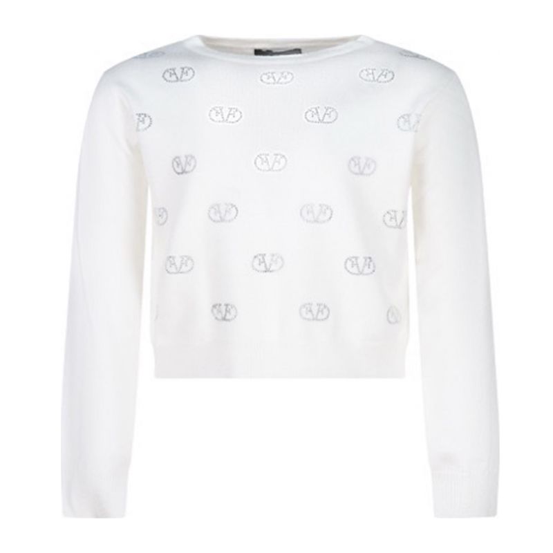 Детски пуловер момиче FUN&FUN FBSW00146-WHITE