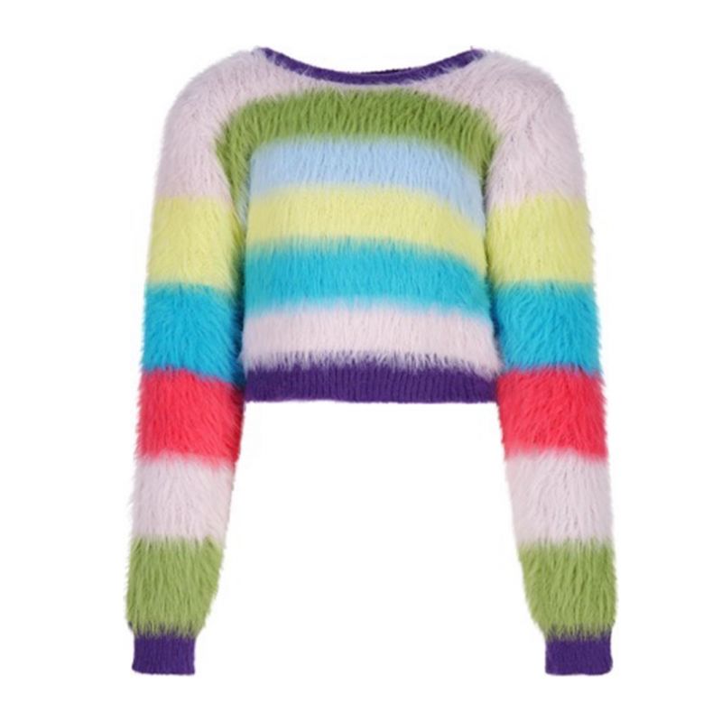 Детски пуловер момиче FUN&FUN FJSW00156-MULTICOLOR