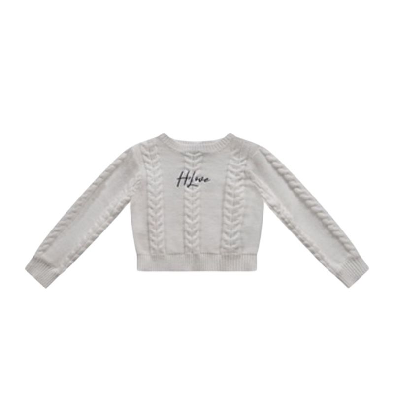 Детски пуловер момиче ODI ET AMO ONSW00369-PANNA