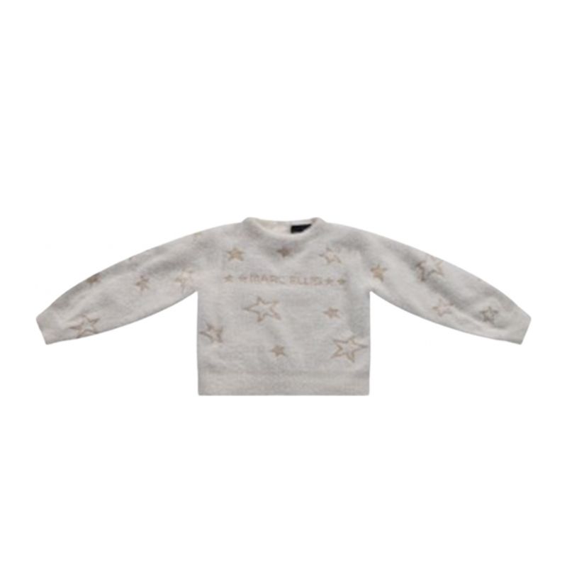 Детски пуловер момиче MARC ELLIS JMNSW00177-OFF-WHITE-GOLD