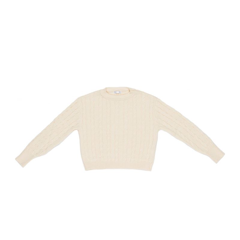 Детски пуловер момиче LULU BY MISS GRANT LL3099-LATTE