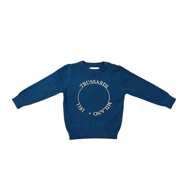 Детски пуловер момче TRUSSARDI TIA24063MA-BLUE-N-B-L