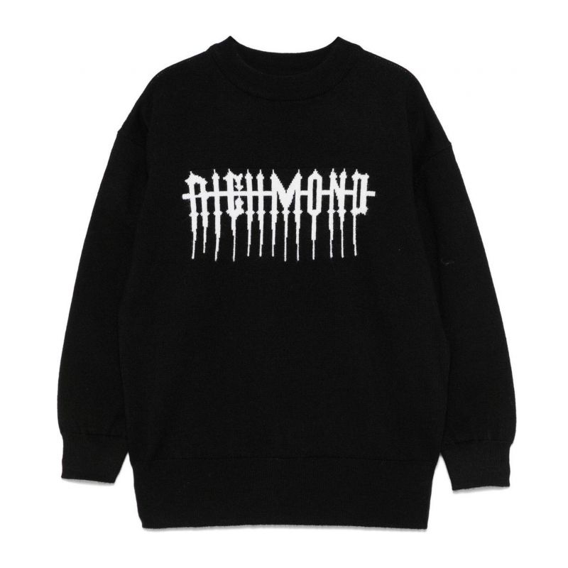 Детски пуловер момче JOHN RICHMOND RBA24130MA-BLACK-O-WH