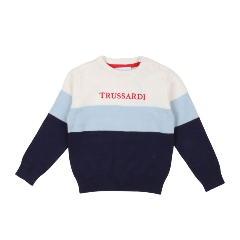 Детски пуловер момче TRUSSARDI TIP24024MA-WHITE-S-A