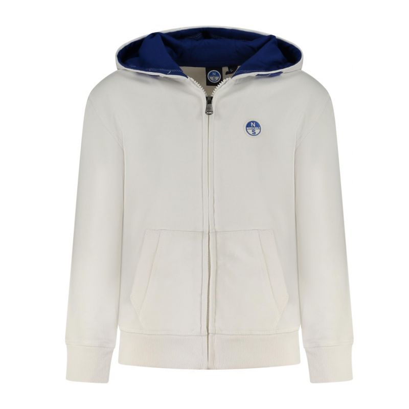 Детски суитшър с цип , бял NORTH SAILS 794388000_BI0101