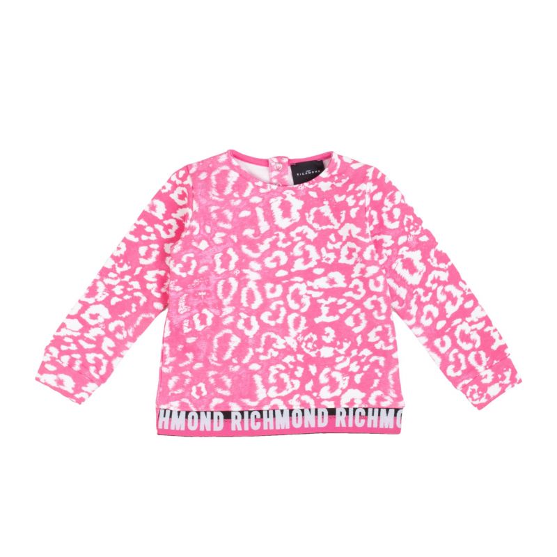 Детски суичър момиче JOHN RICHMOND RIP23040FE-LEO-PINK-WHITE