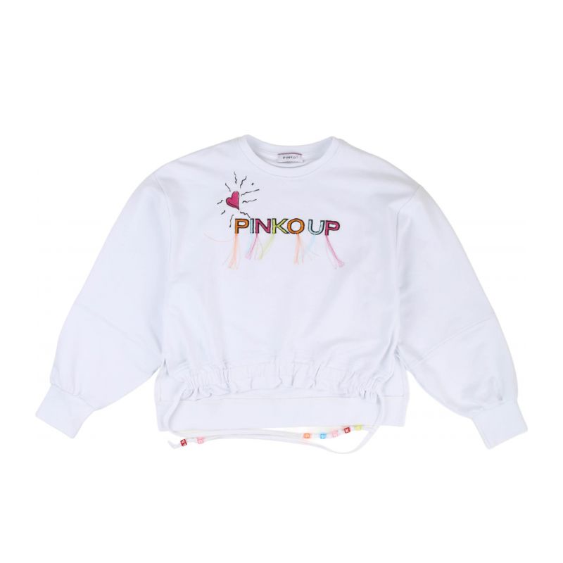 Детски суичър момиче PINKO S4PIJGSW180-001-BIANCO