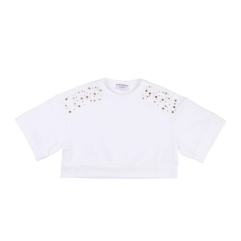 Детски суичър момиче PINKO S4PIJGSW015-002-OFF-WHITE