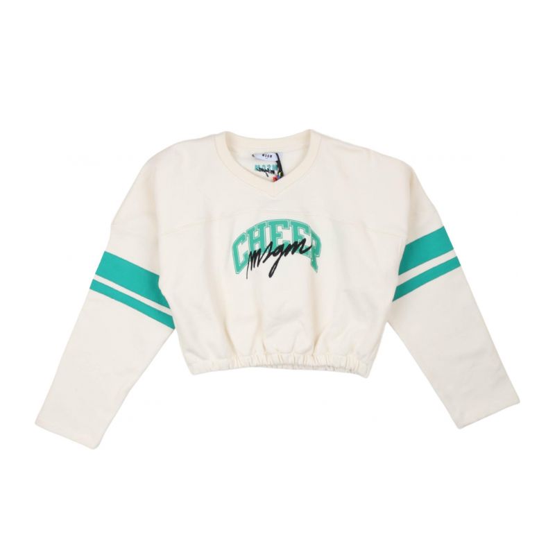 Детски суичър момиче MSGM F4MSJGSW219-013-CREMA