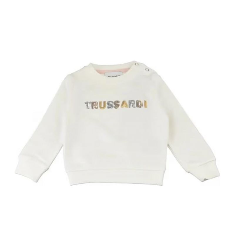 Детски суичър момиче TRUSSARDI TIA24164FE-OFF-WHITE