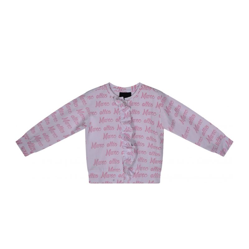 Детски суичър момиче MARC ELLIS JMNST01432-WHITE-PINK