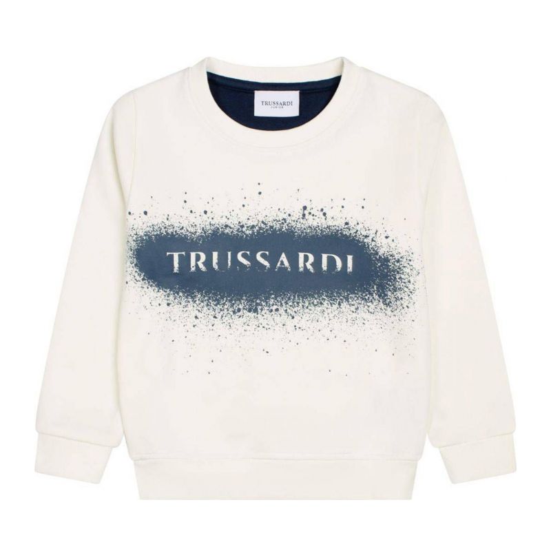 Детски суичър момче TRUSSARDI TIA24080FE-O-WHT-BL-N