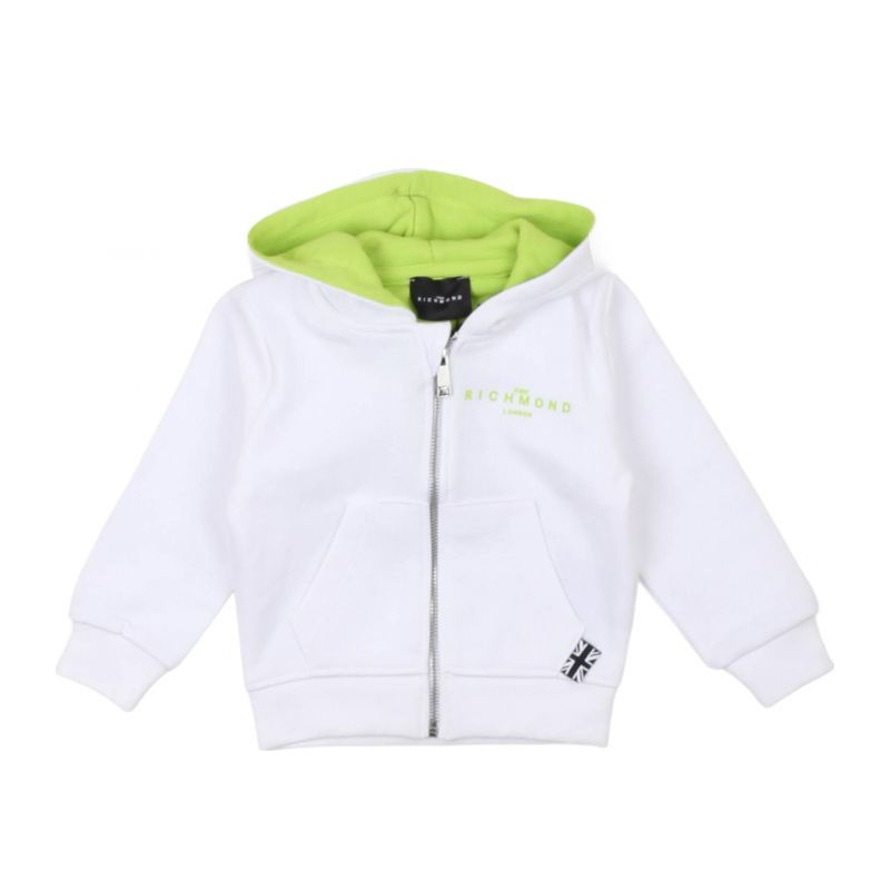 Детски суичър момче JOHN RICHMOND RIP24003FE-WHITE-LIME