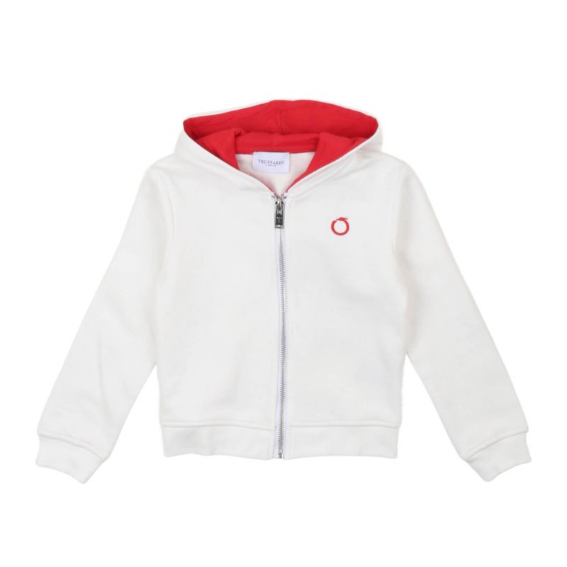 Детски суичър момче TRUSSARDI TIP24037FE-WHITE-S-R
