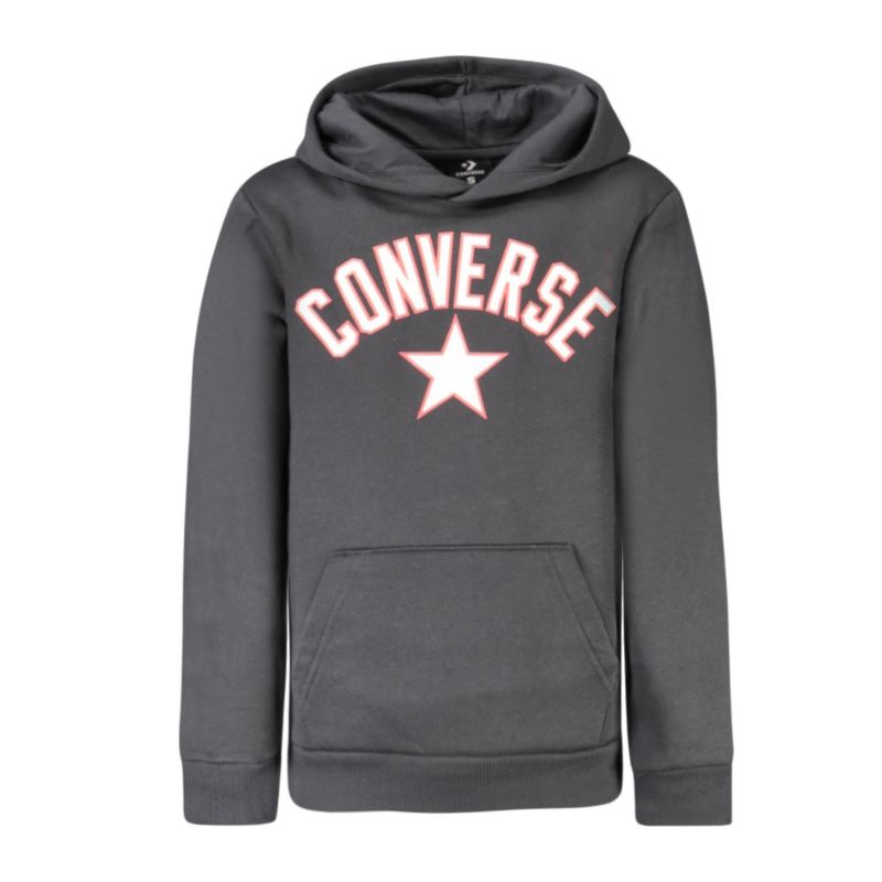 Детски суичър с цип  в черно CONVERSE 9CG176_NE023