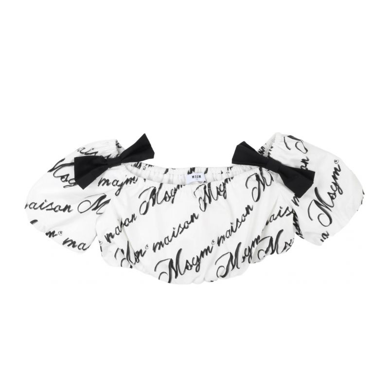 Детски топ момиче MSGM S4MSJGTO101-001-BIANCO