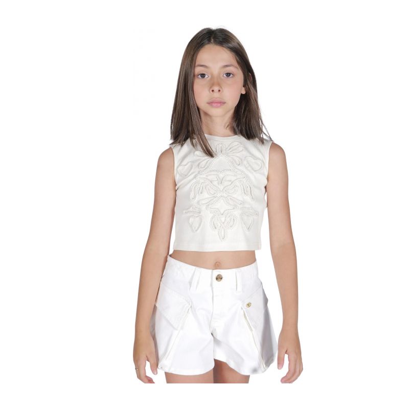 Детски топ момиче FUN&FUN FJTP01271-OFF-WHITE