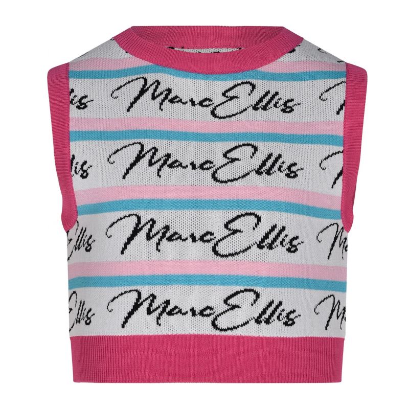 Детски топ момиче MARC ELLIS JMJTP01201-WHITE-MULTICOLOR