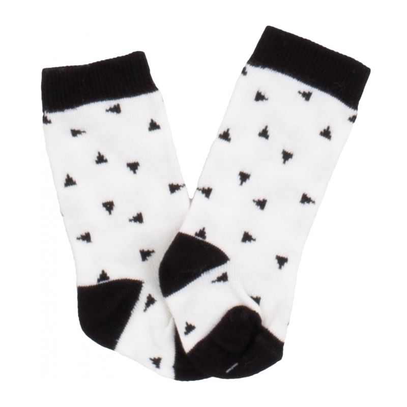 Детски чорапи COCCODE C54860-TRIANGOLI-NERO-PANNA