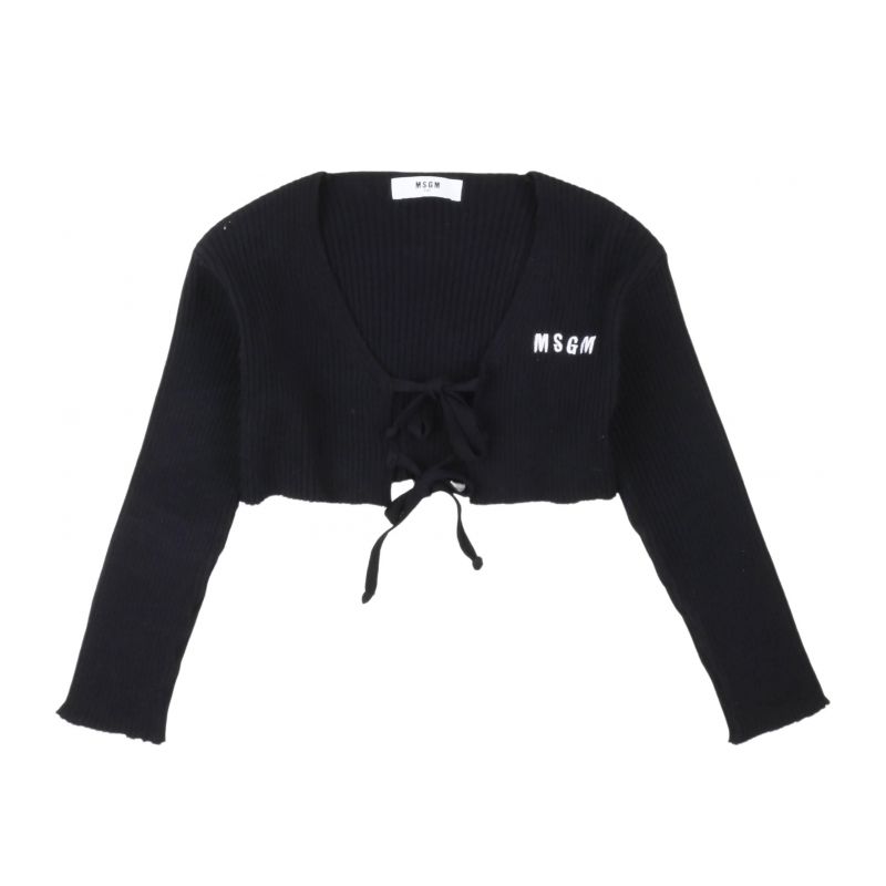 Жилетка за момиче MSGM S4MSJGCA127-110-NERO-B