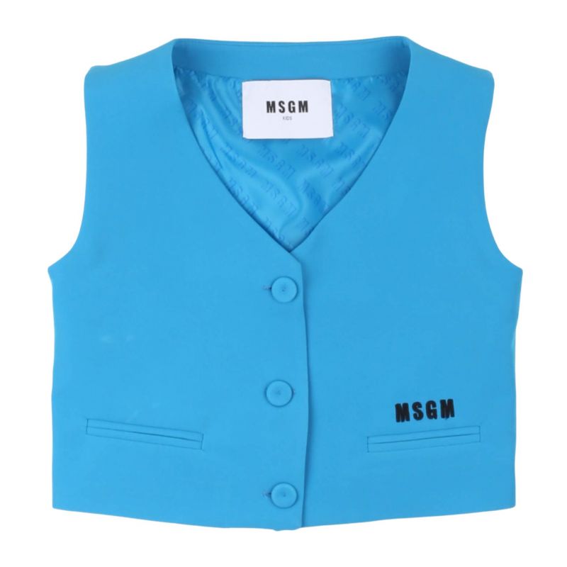 Жилетка за момиче MSGM S4MSJGVE157-051-TURCHESE