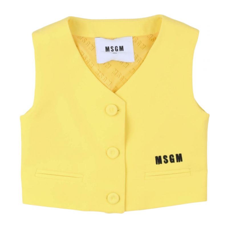 Жилетка за момиче MSGM S4MSJGVE157-020-GIALLO