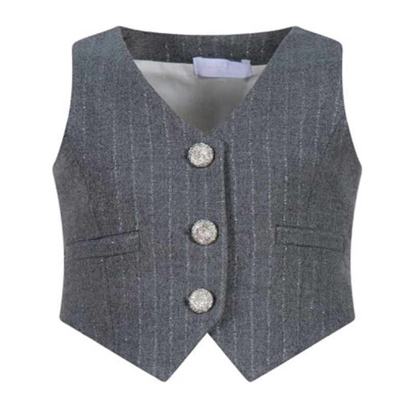 Жилетка за момиче FUN&FUN FCBWA00137-GREY-MELANGE