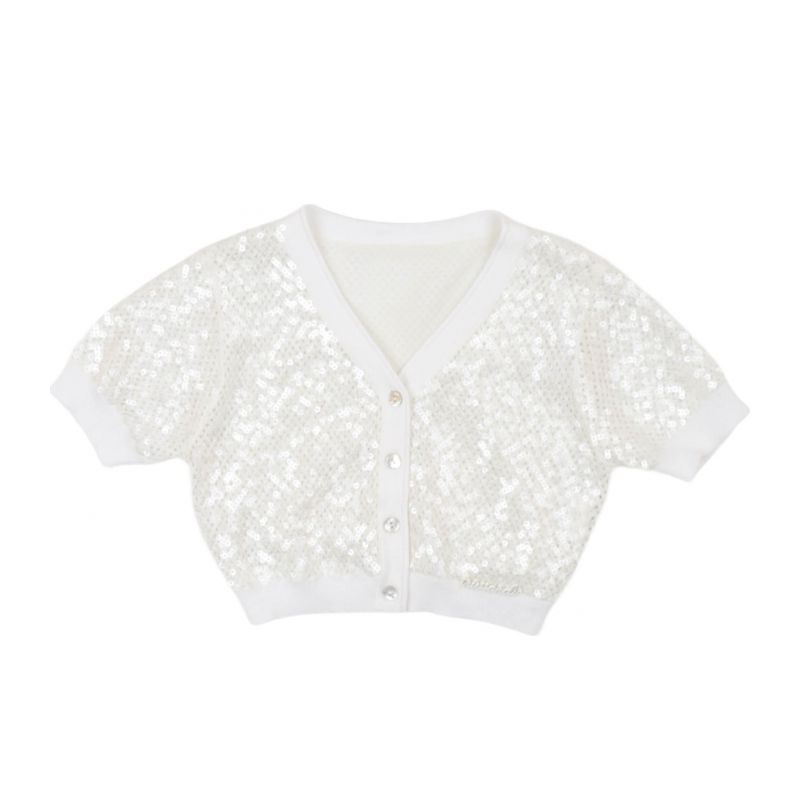 Жилетка за момиче TRUSSARDI TGP24102CD-WHITE-SUG