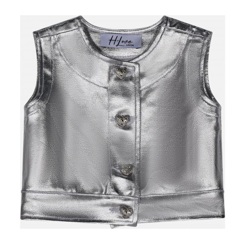Жилетка за момиче HATE LOVE HLNWA01690-SILVER