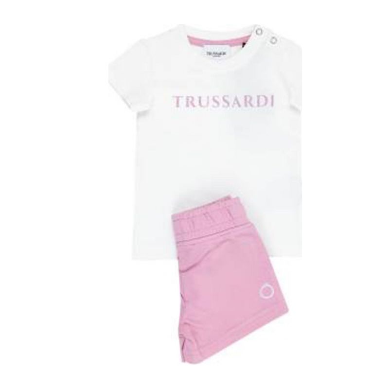 Комплект детски дрехи момиче TRUSSARDI TIP24015CJ-WHT-S-ROSA