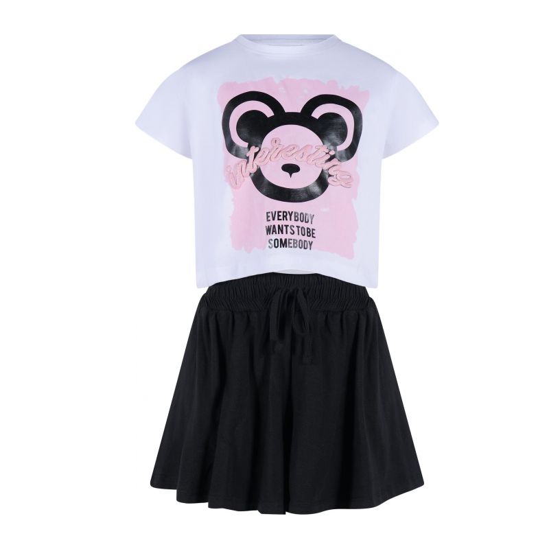 Комплект детски дрехи момиче FUN&FUN FJCM01683-WHITE-BLACK