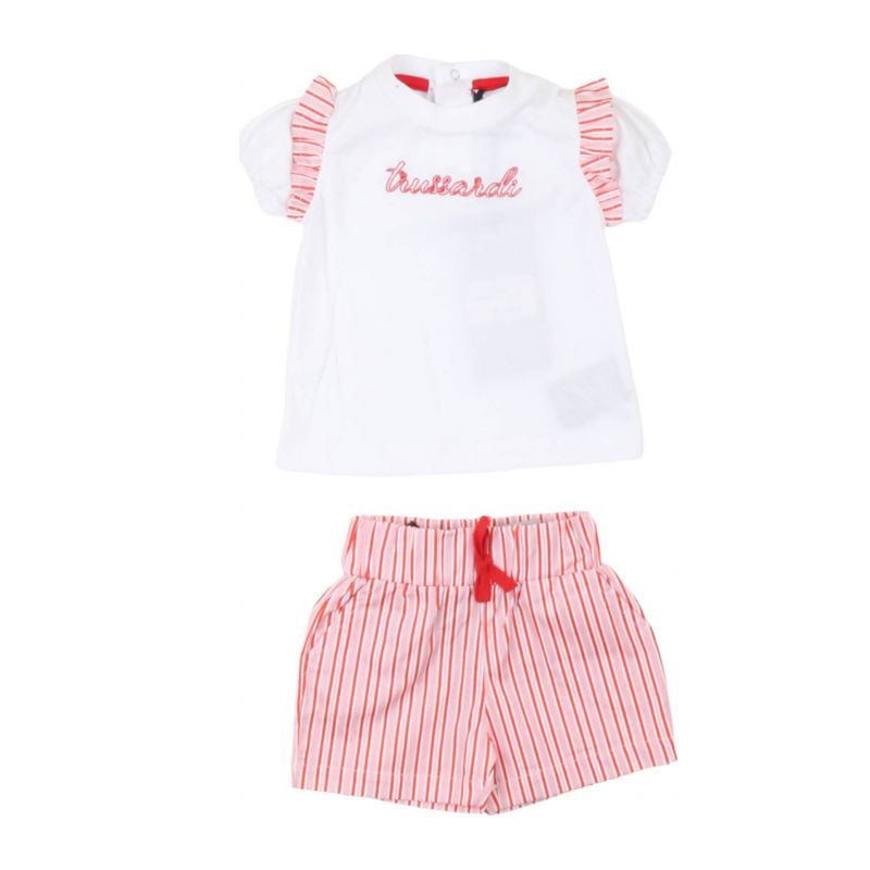 Комплект детски дрехи момиче TRUSSARDI TIP25075CJ-WHITE-STC