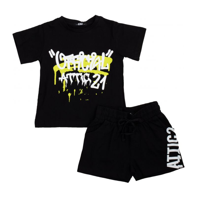 Комплект детски дрехи момче ATTIC 21 ATJCM13122-BLACK-BLACK