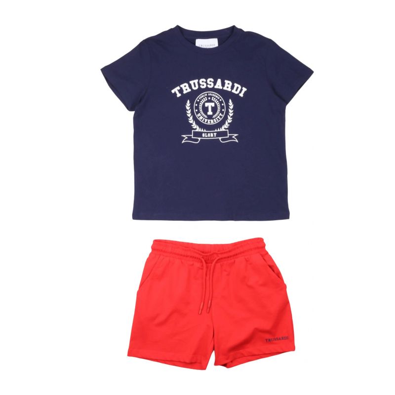 Комплект детски дрехи момче TRUSSARDI XBP25003CJ-SEA-B-S-B