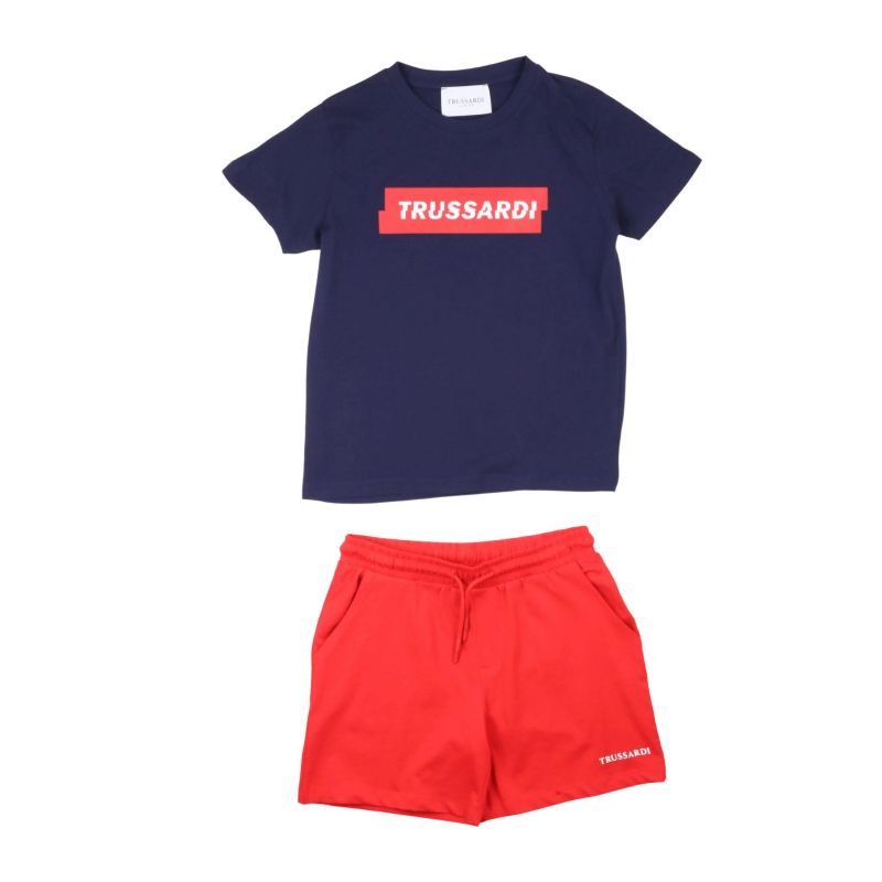 Комплект детски дрехи момче TRUSSARDI XBP25001CJ-SEA-B-RED