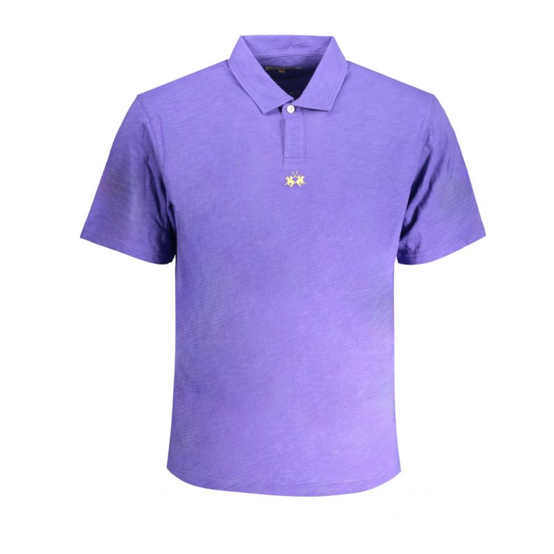 Лилава мъжка поло блуза с къс ръкав LA MARTINA YMP018JS259_VI07213