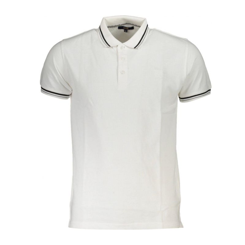 Мъжка поло тениска с къс ръкав , бяла CAVALLI CLASS QXT64SKB002_59AA3FB_BIANCO0005