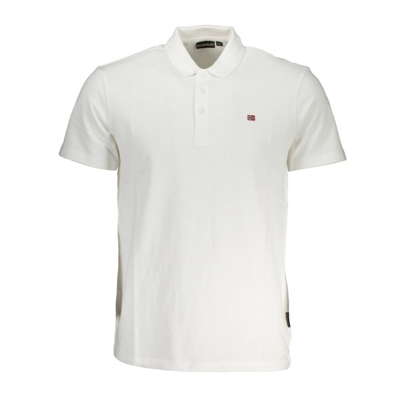 Мъжка поло тениска с къс ръкав , бяла NAPAPIJRI NP0A4H8BEALISSSSUM_416D35D_BIANCO002