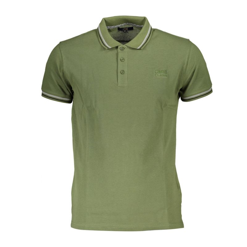 Мъжка поло тениска с къс ръкав , зелена CAVALLI CLASS QXT64SKB002_92D9410_VERDE04050