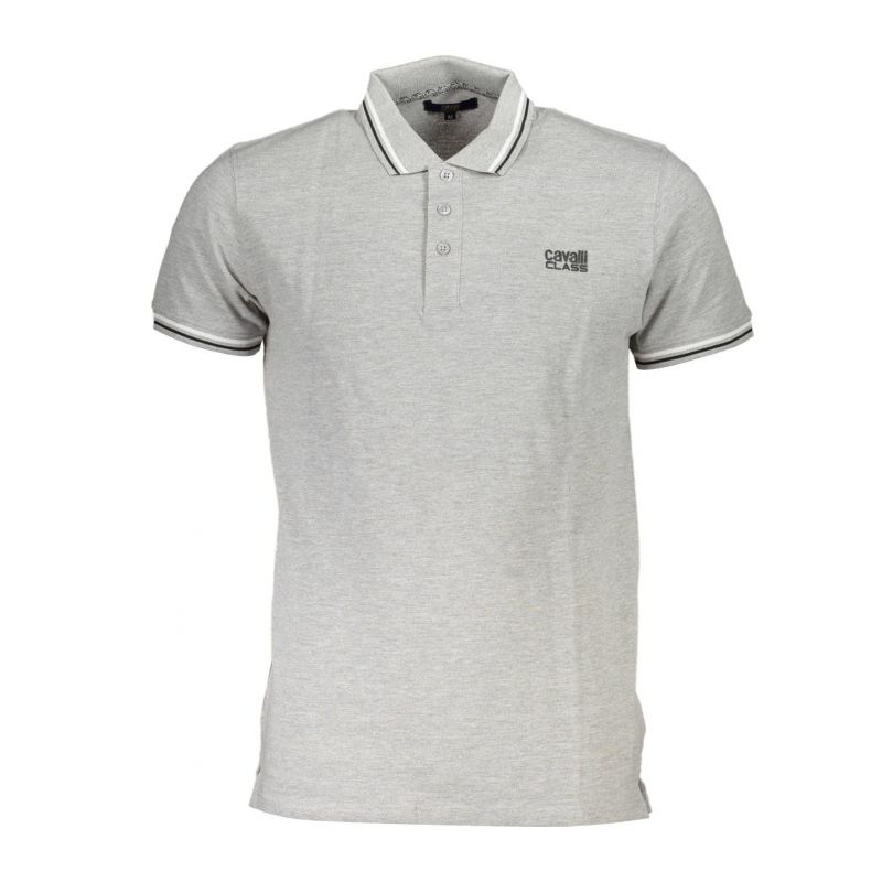 Мъжка поло тениска с къс ръкав , сива CAVALLI CLASS QXT64TKB002_232C122_GRIGIO0501