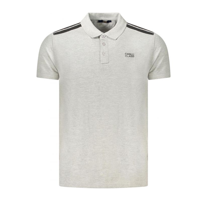 Мъжка поло тениска с къс ръкав , сива CAVALLI CLASS TXT64DJD060_GR05001