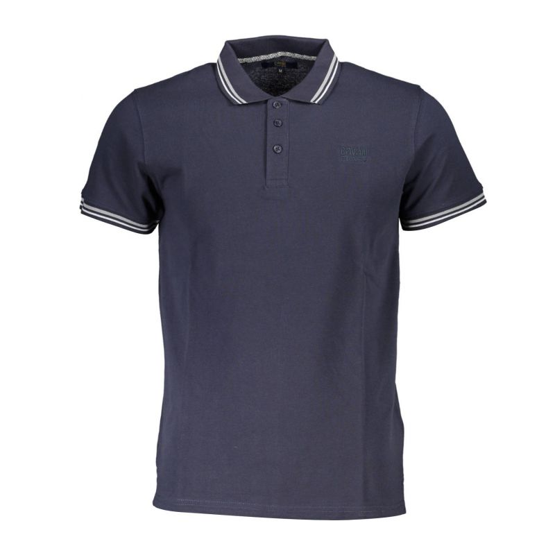 Мъжка поло тениска с къс ръкав , синя CAVALLI CLASS QXT64SKB002_D58E604_BLU04926
