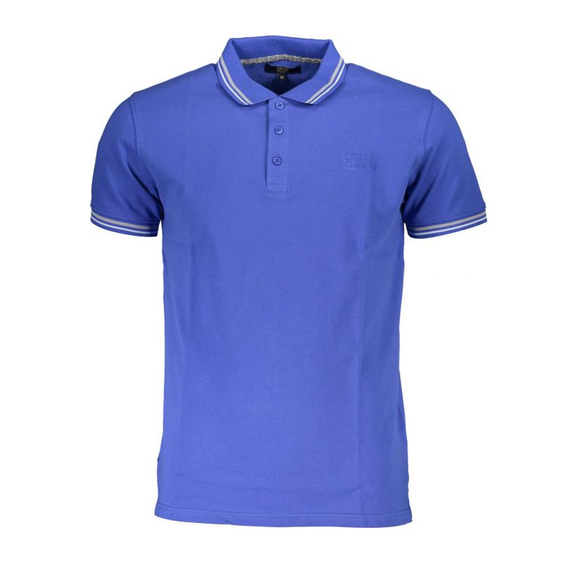 Мъжка поло тениска с къс ръкав , синя CAVALLI CLASS QXT64SKB002_C10FC5D_BLU03030