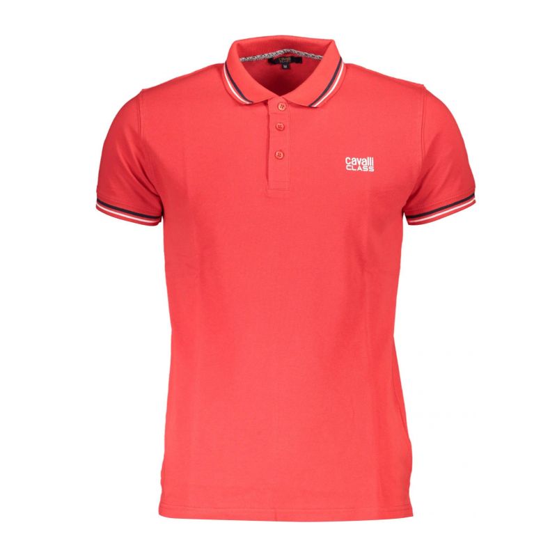 Мъжка поло тениска с къс ръкав , червена CAVALLI CLASS QXT64TKB002_C0485FB_ROSSO02000