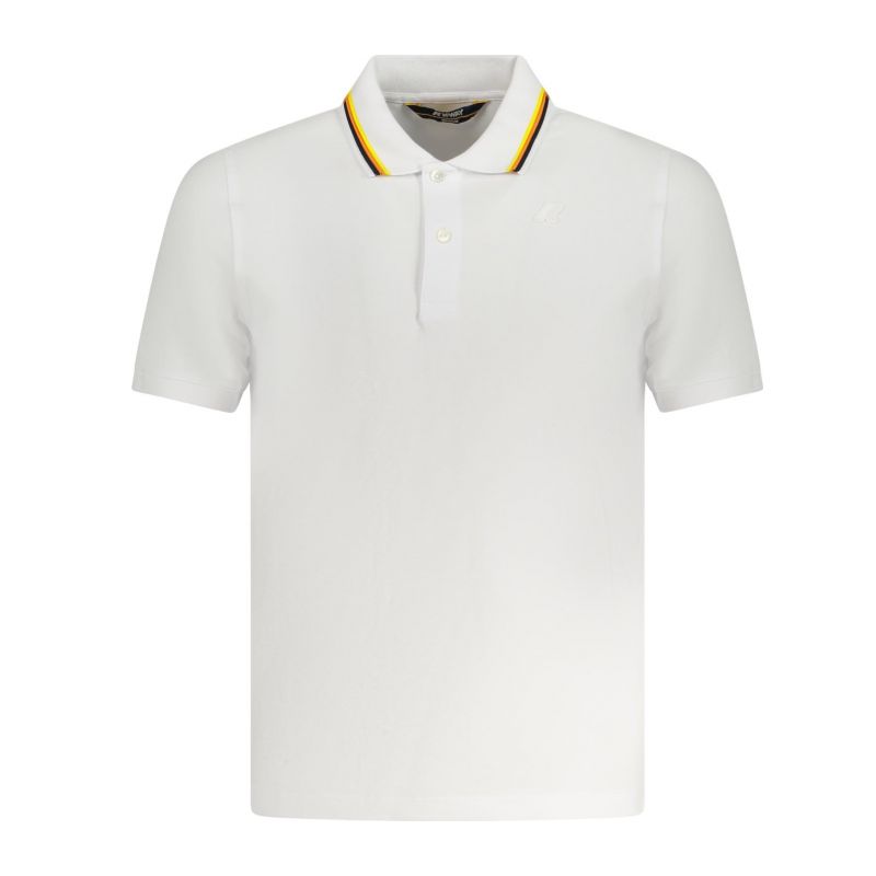 Мъжка поло тениска с къс ръкав k-way, бяла K WAY K1125DWJUDPIQUE_BI001