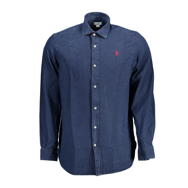 Мъжка риза U.S. POLO 64089-53314_BLU_179