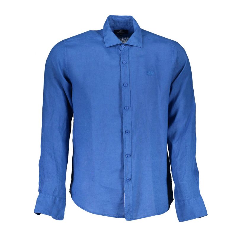 Мъжка риза с дълъг ръкав , синя LA MARTINA XMC005TL319_90D2507_BLU07105