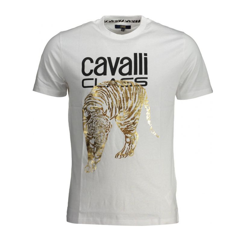 Мъжка тениска CAVALLI CLASS QXT061IJD060_0F43D56_BIANCO0005