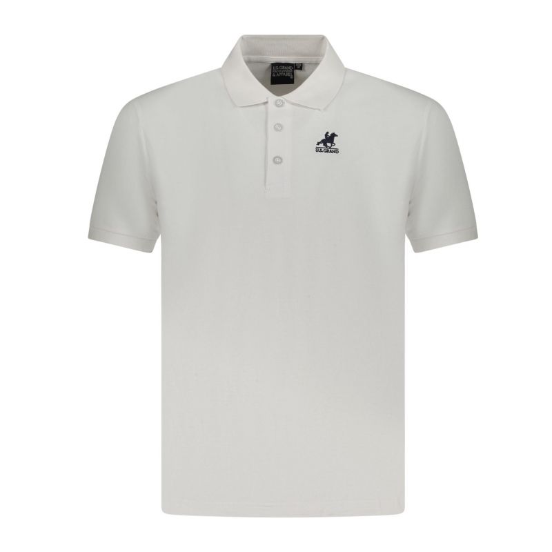 Мъжка тениска us grand polo с къс ръкав, бяла U.S. GRAND AU02658_BI6BIANC