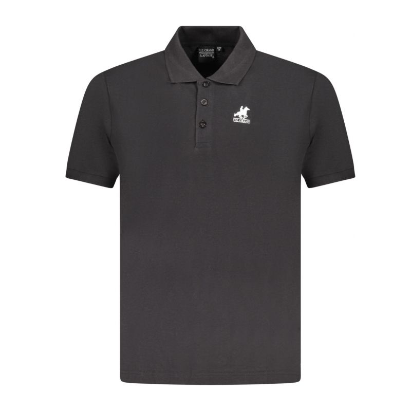 Мъжка тениска us grand polo с къс ръкав, черна U.S. GRAND AU02658_NE23NERO